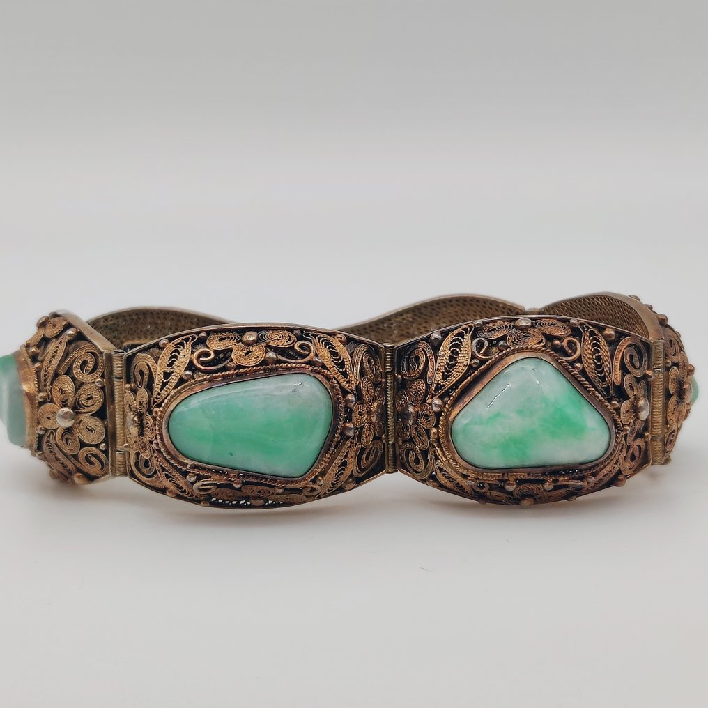 没有保留价 - 手镯 银 玉 #1.0