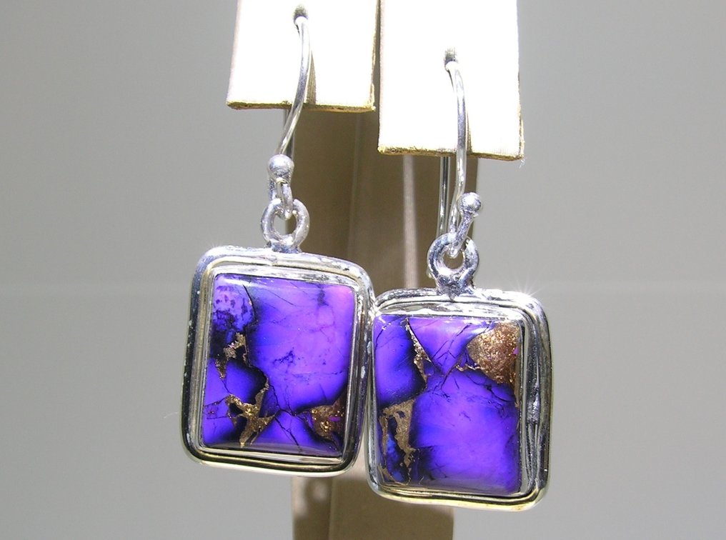 Türkiz Fülbevalók - Magasság: 32 mm - Szélesség: 14 mm- 6.06 g - (2) #1.0