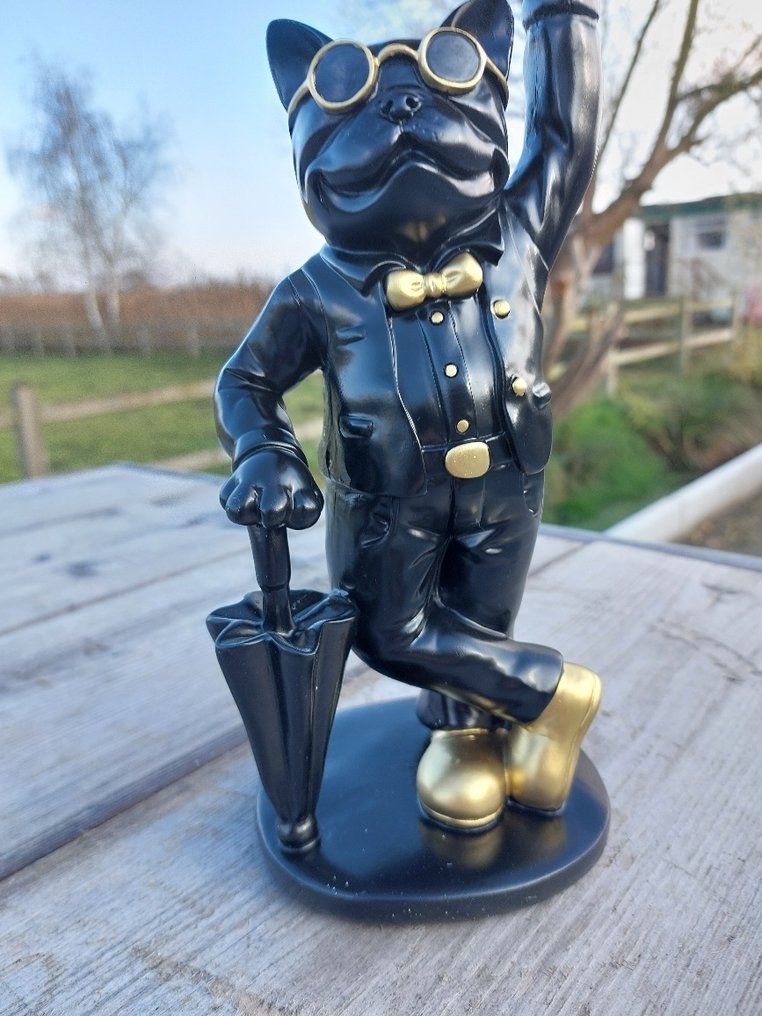 Statue, bulldog cool sculptuur - 26 cm - polyresin #4.3