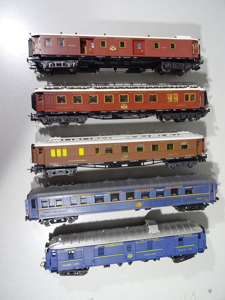 Trix International, Lima, Jouef H0 - Carrozza passeggeri di modellini di treni (5) - Carrozza dell'Orientexpress a cinque pezzi - CIWL #1.0