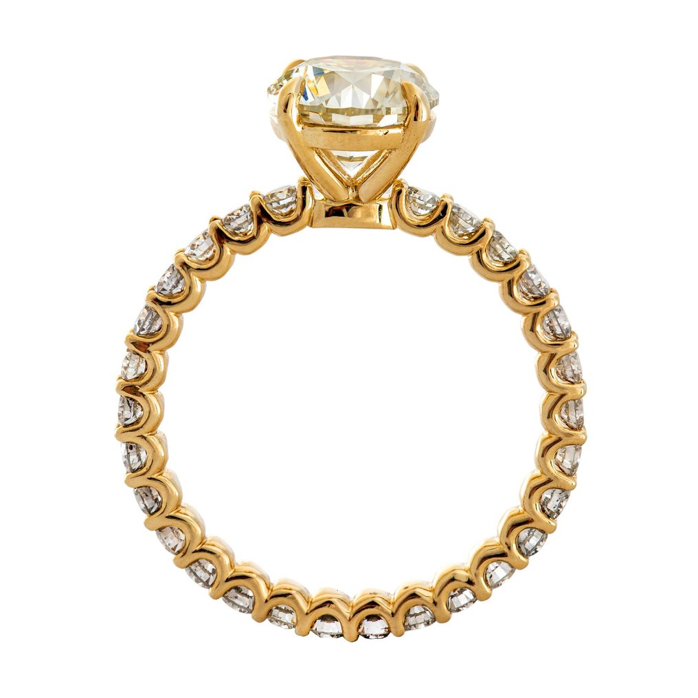 沒有保留價 - 戒指 - 14 克拉 黃金 - 3.03ct. tw. 黃色 鉆石 (天然彩色) - 鉆石 #1.0