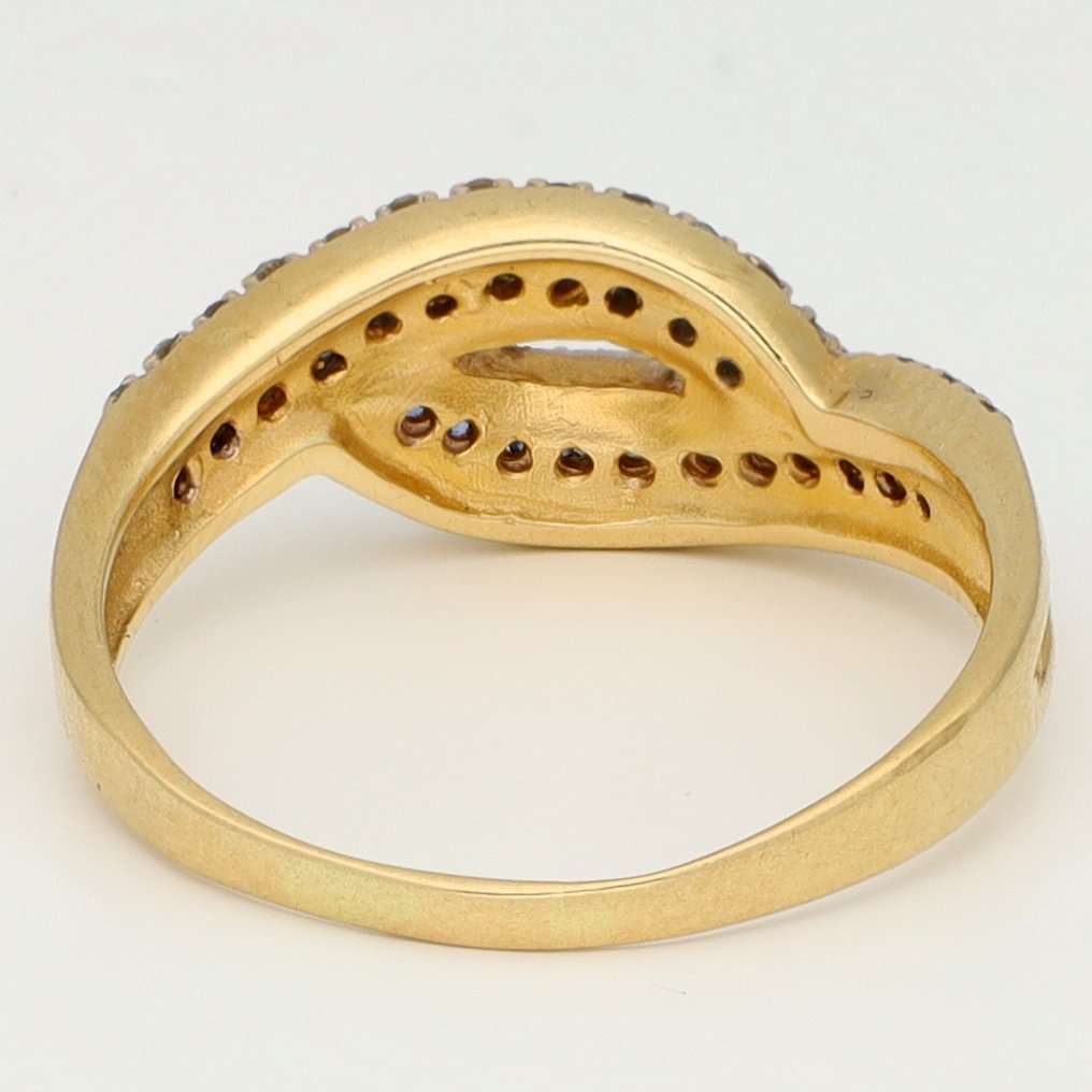 Bague - 18 carats Or blanc, Or jaune Diamant (Naturelle) - Saffier #3.2