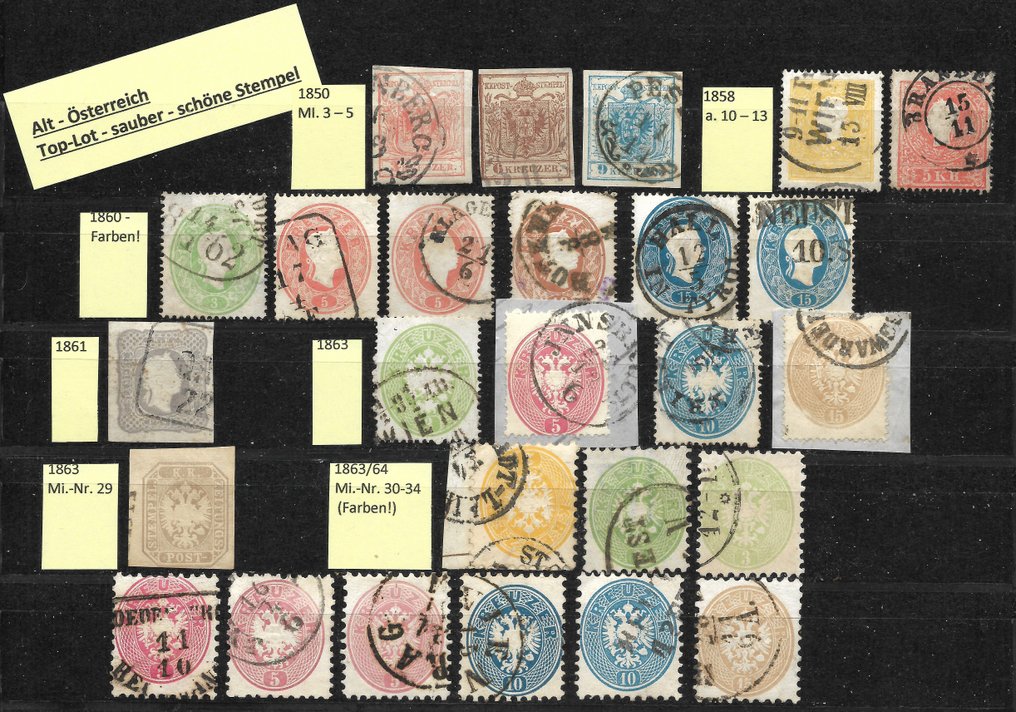 Austria 1850/1867 - Vecchia Austria, bella collezione di inizio in buona e pulita conservazione! - Michel 2020 #2.1