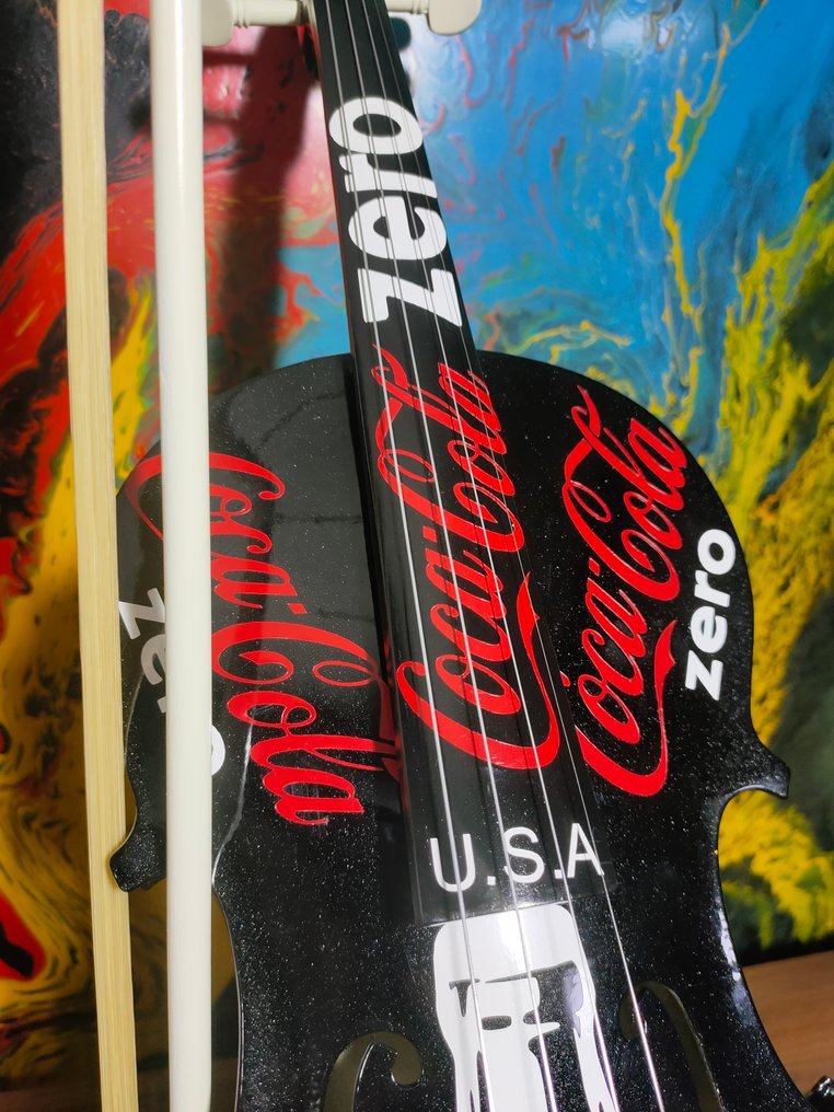 fp pop art - Coca cola Classic violon 4/4  (60cm) Black luxury Limited Édition 1/10 #3.2