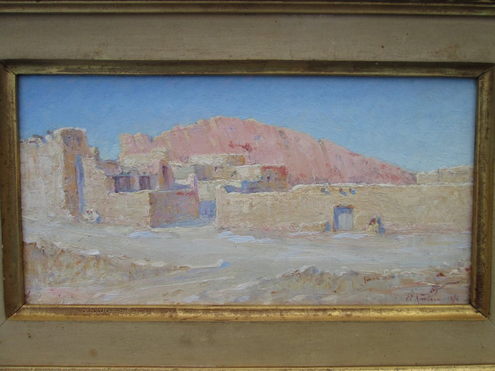 Attribué à Antoine Gadan (1854-1934) - Vue de El Kantara en Algérie #3.2
