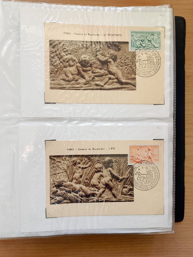 法國  - 2 张专辑 240 法国FDC历史 1950/1965 及 1986/1988 #1.0