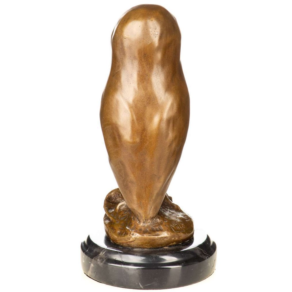 玩具人偶 - Moderne Bronzefigur Eule CA24 CM - 黄铜色, 大理石 #2.1