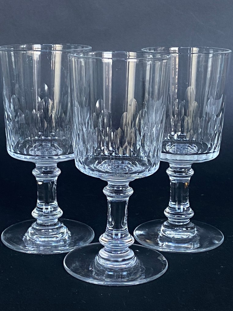 Baccarat - 餐桌用具 - 一套漂亮的六个玻璃杯 - Richelieu型号 - 切割水晶 #4.3