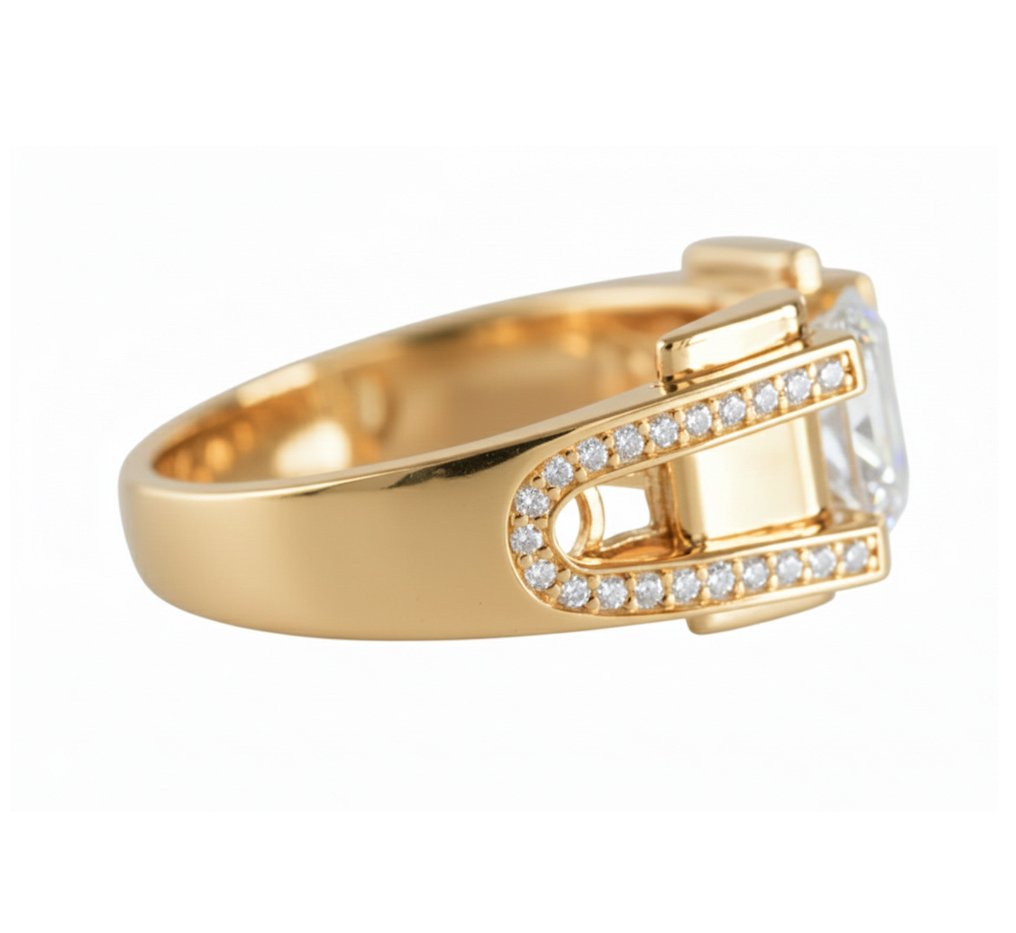 Sormus - 14 kt. Keltakulta -  2.50ct. tw. Timantti (Laboratoriossa kasvatettu) - Timantti #2.1