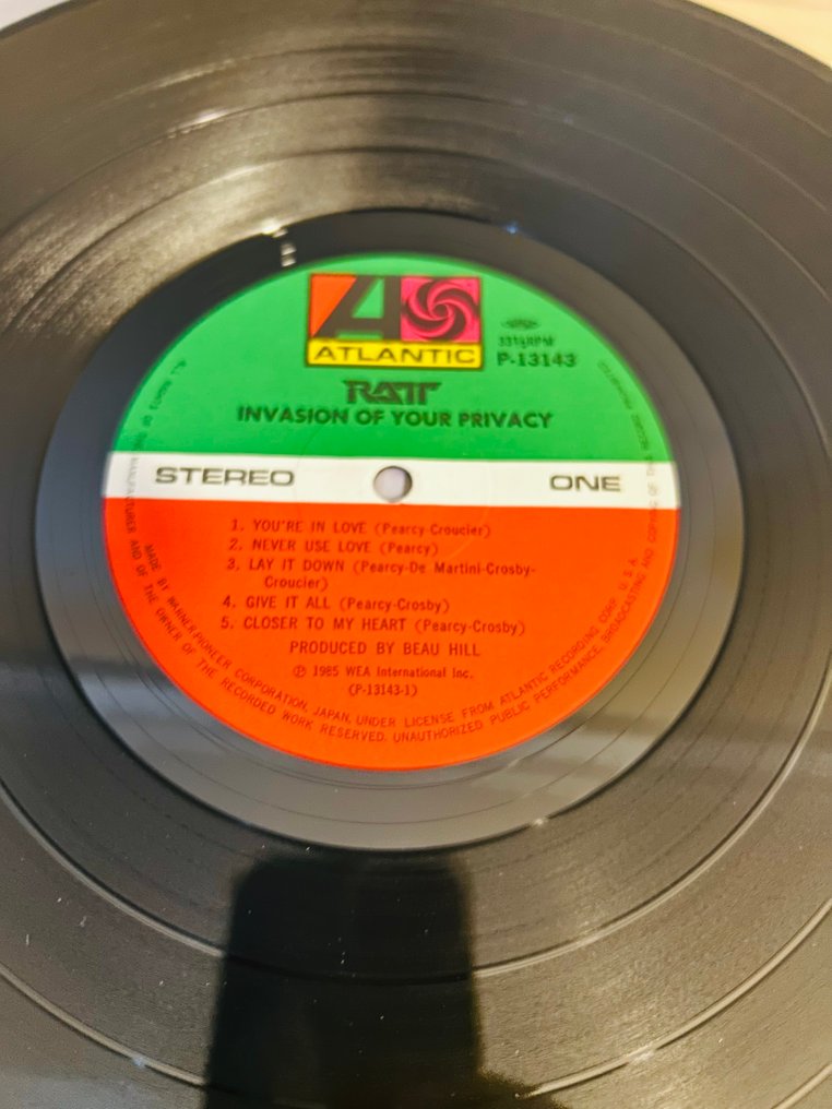 Ratt - Invasion of Your Privacy - 黑膠唱片 - 日式唱碟 - 1985 #2.1