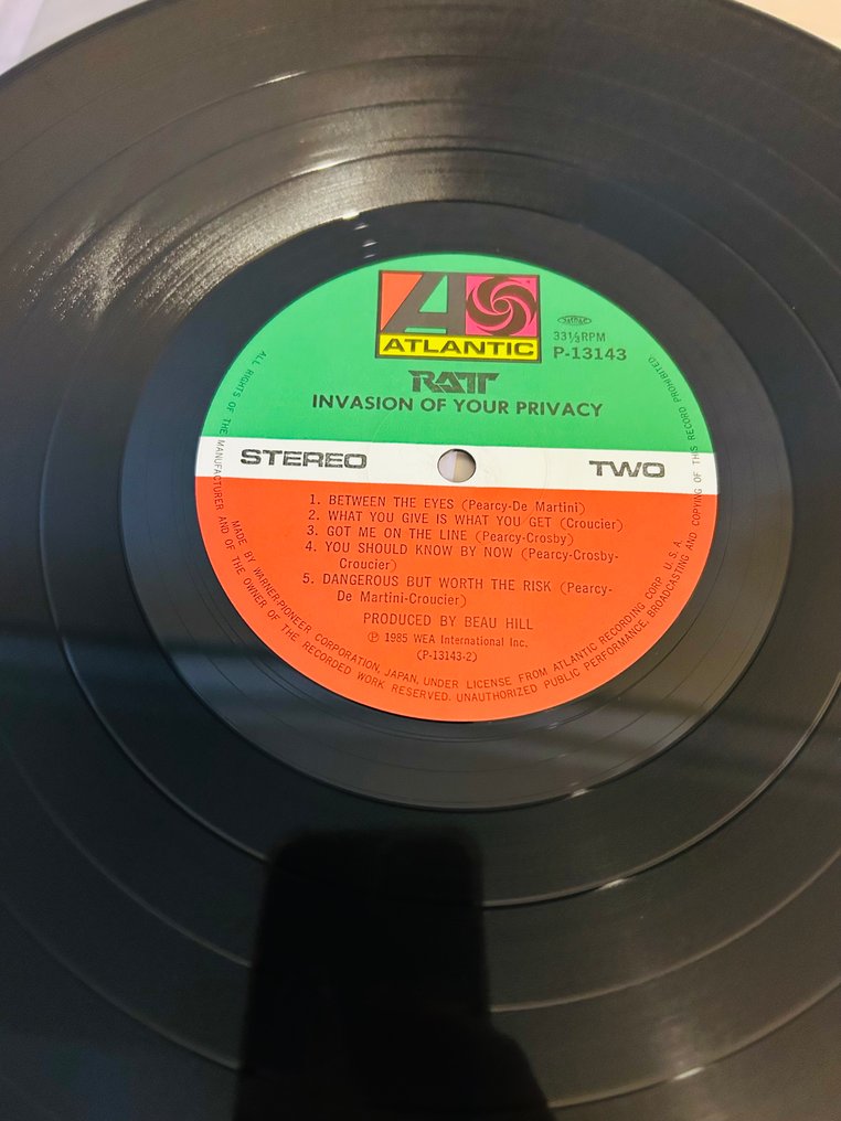 Ratt - Invasion of Your Privacy - 黑膠唱片 - 日式唱碟 - 1985 #3.2