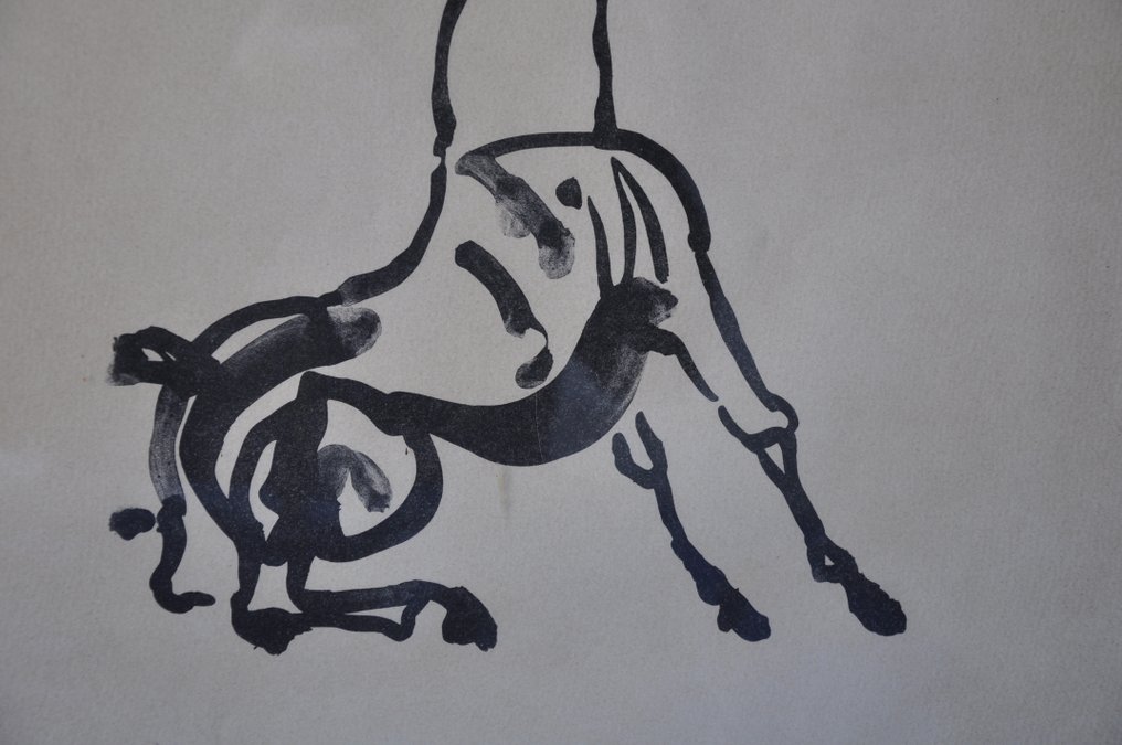 Rik Poot (1924-2006) - Zittend paard #3.2