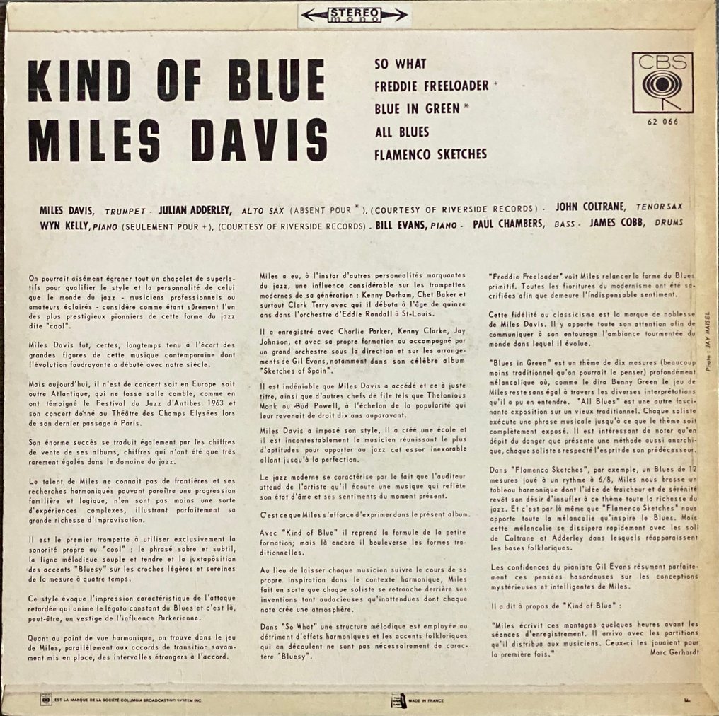 Miles Davis - Kind Of Blue - Δίσκος βινυλίου - 1967 #1.0