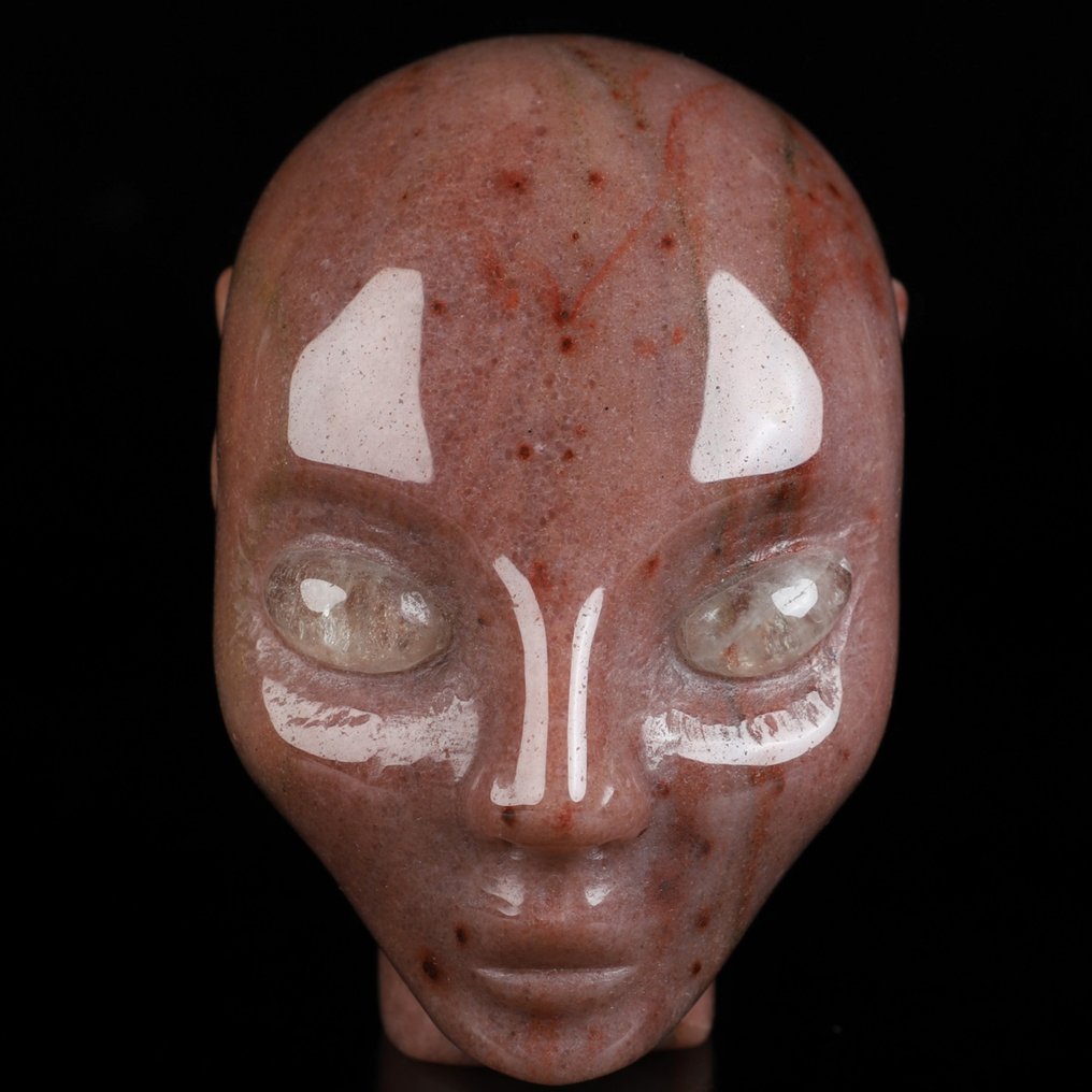 619 g aventurin a forma di teschio di elfo - 8,8 x 6,9 x 8,9 cm Teschio- 619 g #1.0