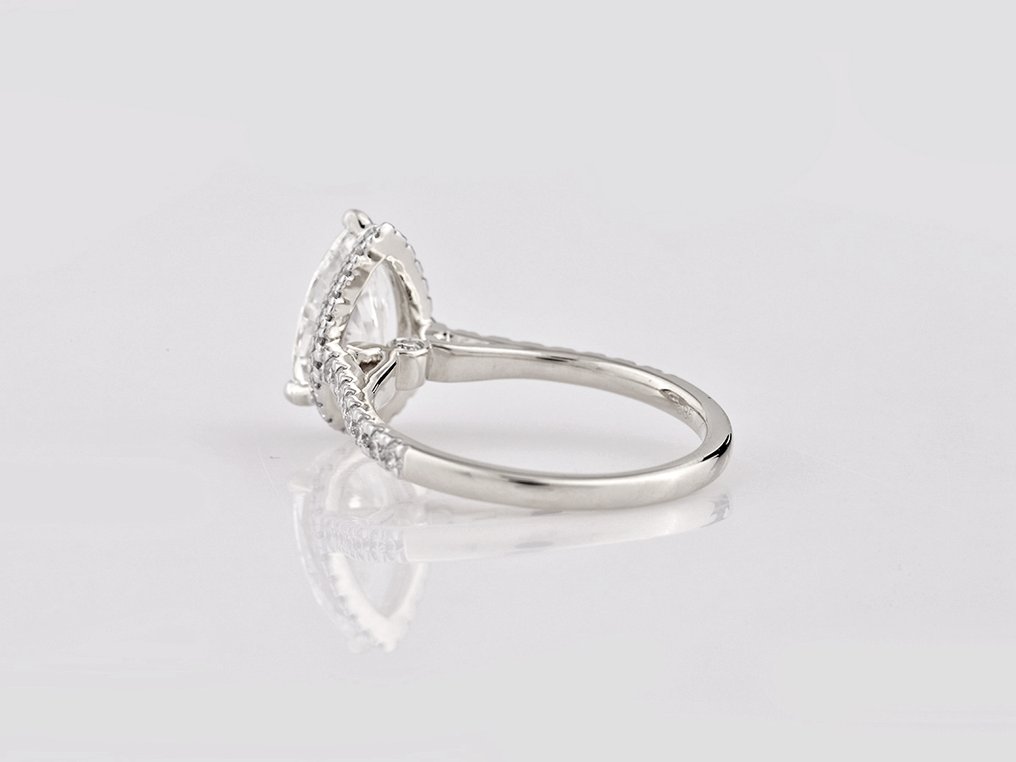 Ring - 14 karaat Witgoud -  2.54ct. tw. Diamant (Lab-grown) - Diamant #2.1