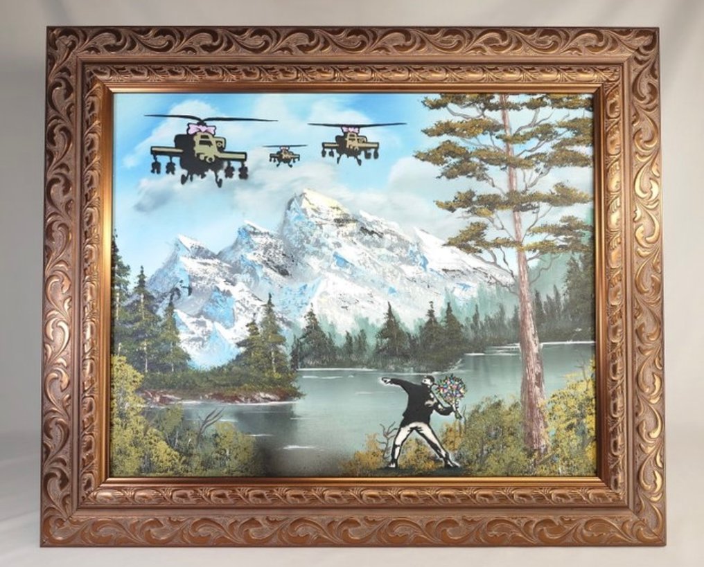 Fictional World (1980) - Banksy's Glowing Flower Thrower #1.0