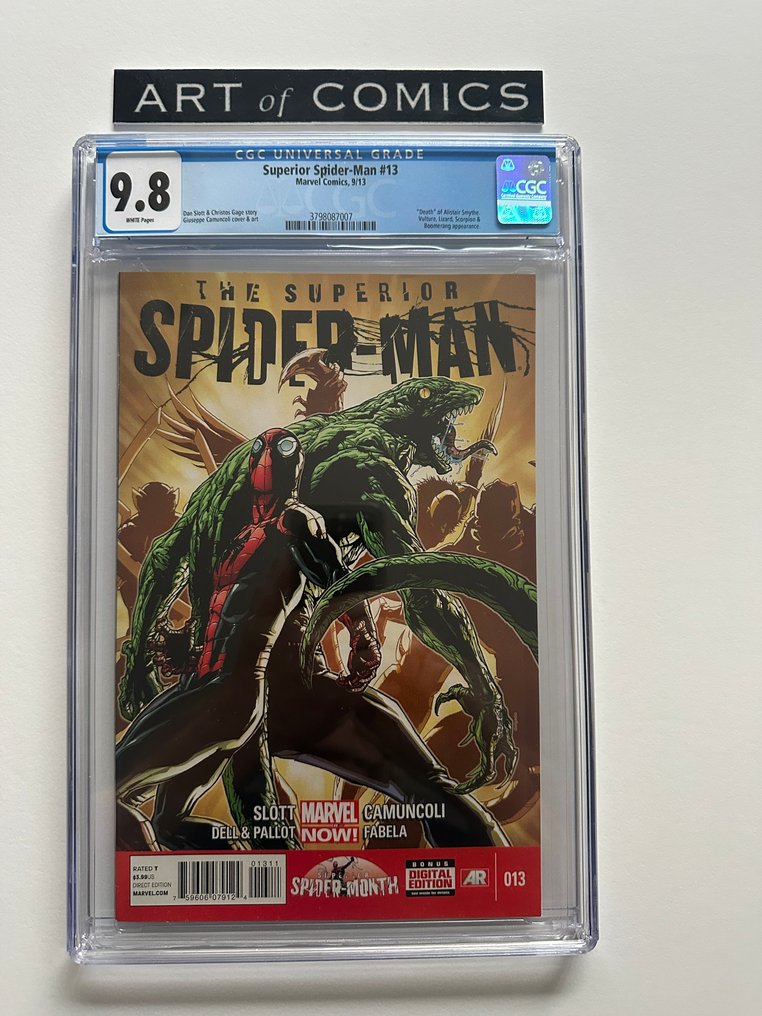 Superior Spider-Man #13 - CGC 9.8 - Death of Alistair Smythe, Vulture, Scorpion, Boomerand appearance - 1 Graded comic - First edition - 2013 #1.0