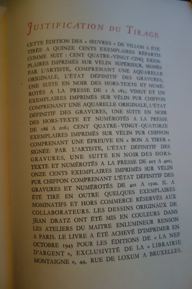 F. Villon / Illustré par J. Dratz - Oeuvres - 1943 #3.2