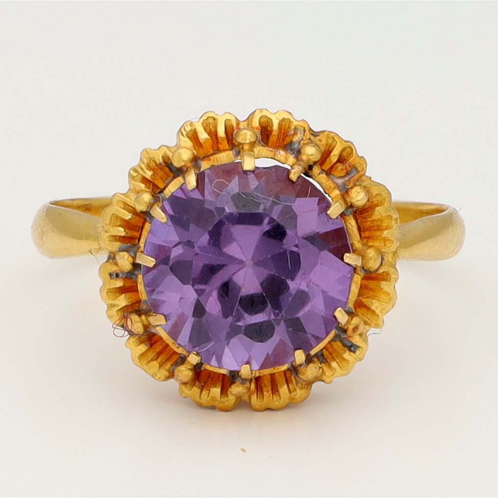 戒指 - 14K包金 黄金 - Saffier #1.0