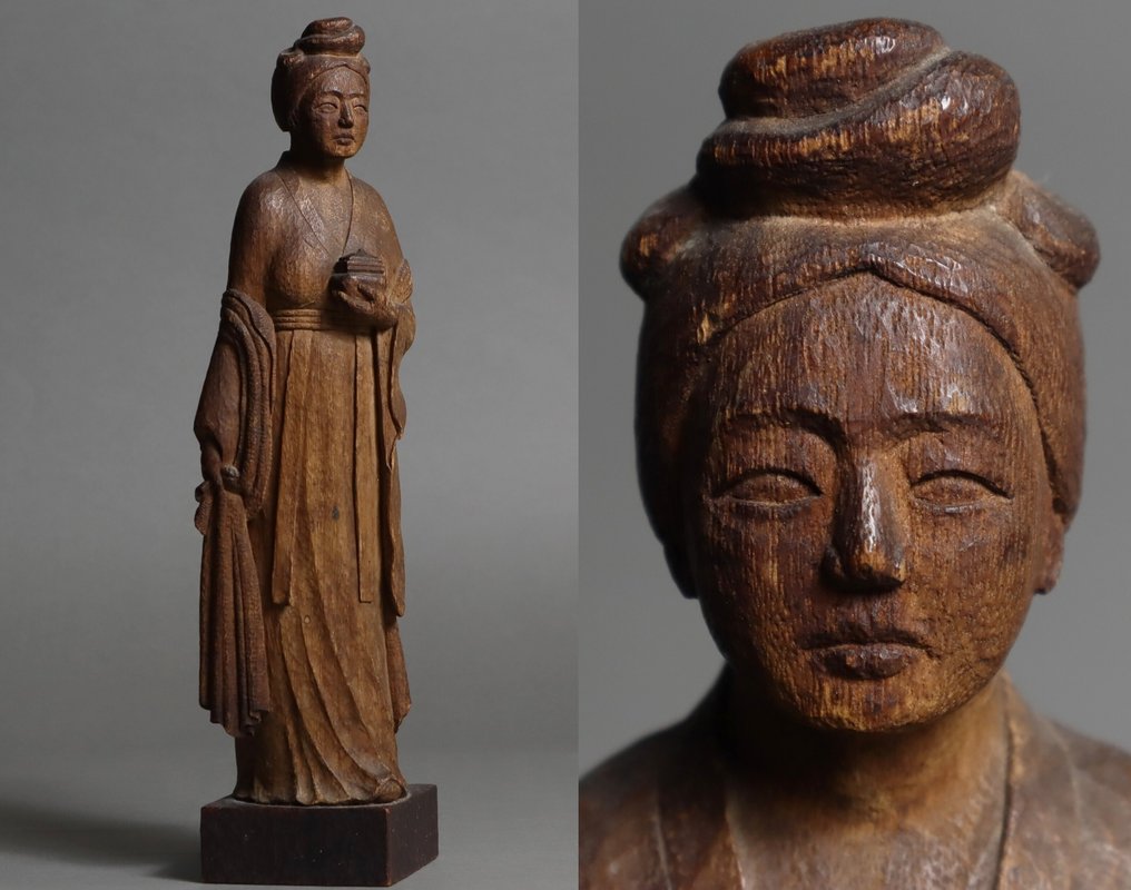 Tenpyo Bijin (Tenpyo Style Beauty) - 雕刻 木 - 日本 (沒有保留價) #1.0