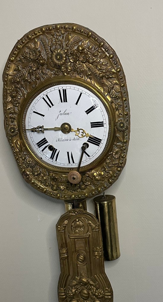 Comtoise óra -   Sárgaréz, Vas, Zománc - 1900-1910 #3.2