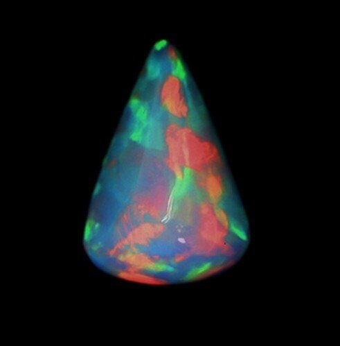 5,00 καρατίων, εξαιρετικός Welo Opal 1,70 x 1,10 εκ., από την Αιθιοπία, μαγευτικό παιχνίδι χρωμάτων Καμπουσόν- 1 g #1.0