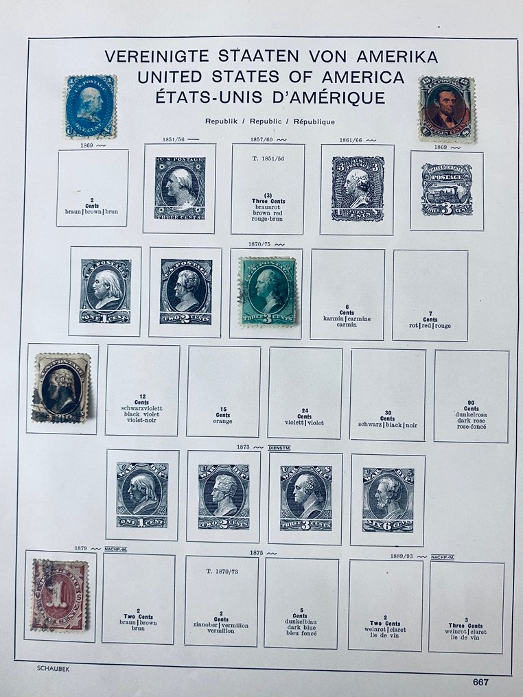 美国  - 美国收藏在旧相册页面上 #1.0