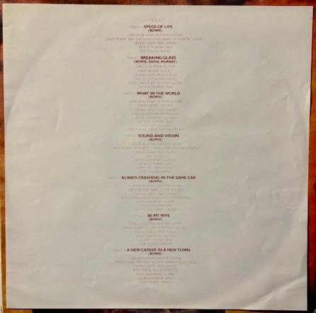 David Bowie - Low - First 1977-UK-pressing (original titles sticker on sleeve seen only on the true 1st press) - Vinyl record - 1st Pressing, 180 gram, First 1977-UK-pressing (with sticker with the songs on it at the backside) - 1977 #3.2