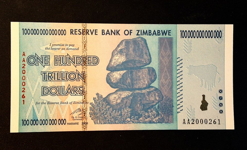 Zimbabwe. - 100 Trillion Dollars - 2008 - Pick 91  (No reserve price) #1.0