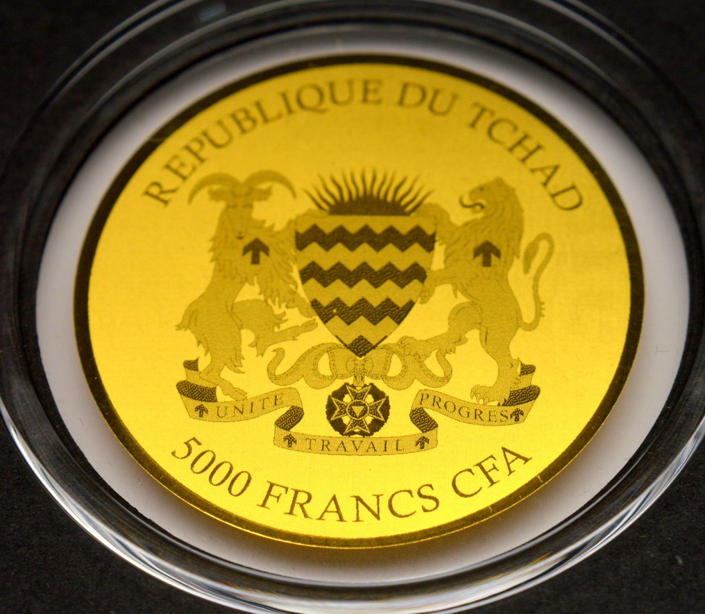 查德. 5000 Francs 2020 Big Five - African Leopard 1/200oz (.999) (沒有保留價) #3.2