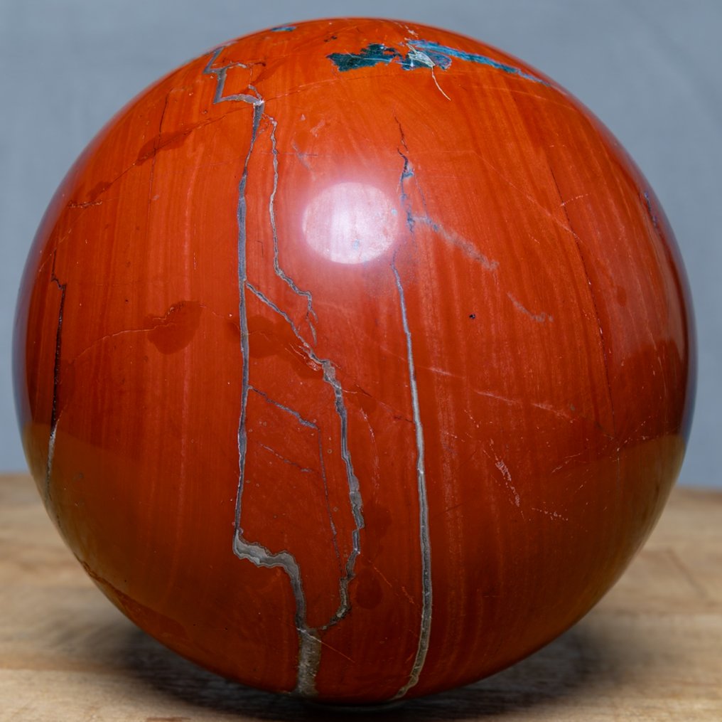红色碧玉 精致的红玉髓球体 - 高度: 13.7 cm - 宽度: 13.7 cm- 3767 g #1.0