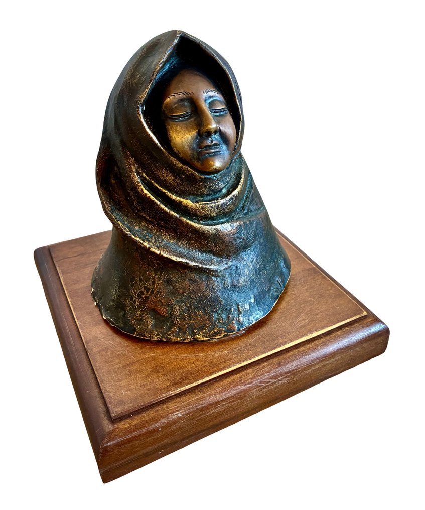 Baraldi - Skulptur, Madonna Addolorata - 22 cm - Bronse, Tre #1.0