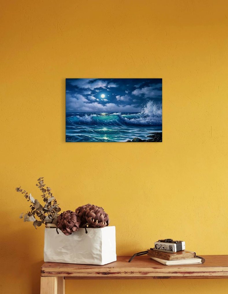 Stoev Serhii (1971) - Waves under the moonlight #3.2