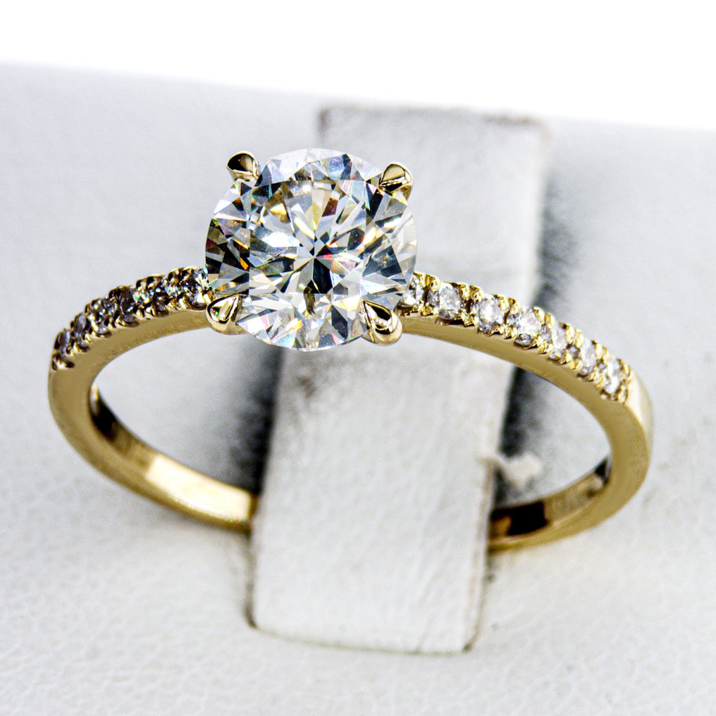 Nincs minimálár - Jegygyűrű - 14 kt. Sárga arany - 1.16ct. tw. Gyémánt (Természetes) - Gyémánt #1.0