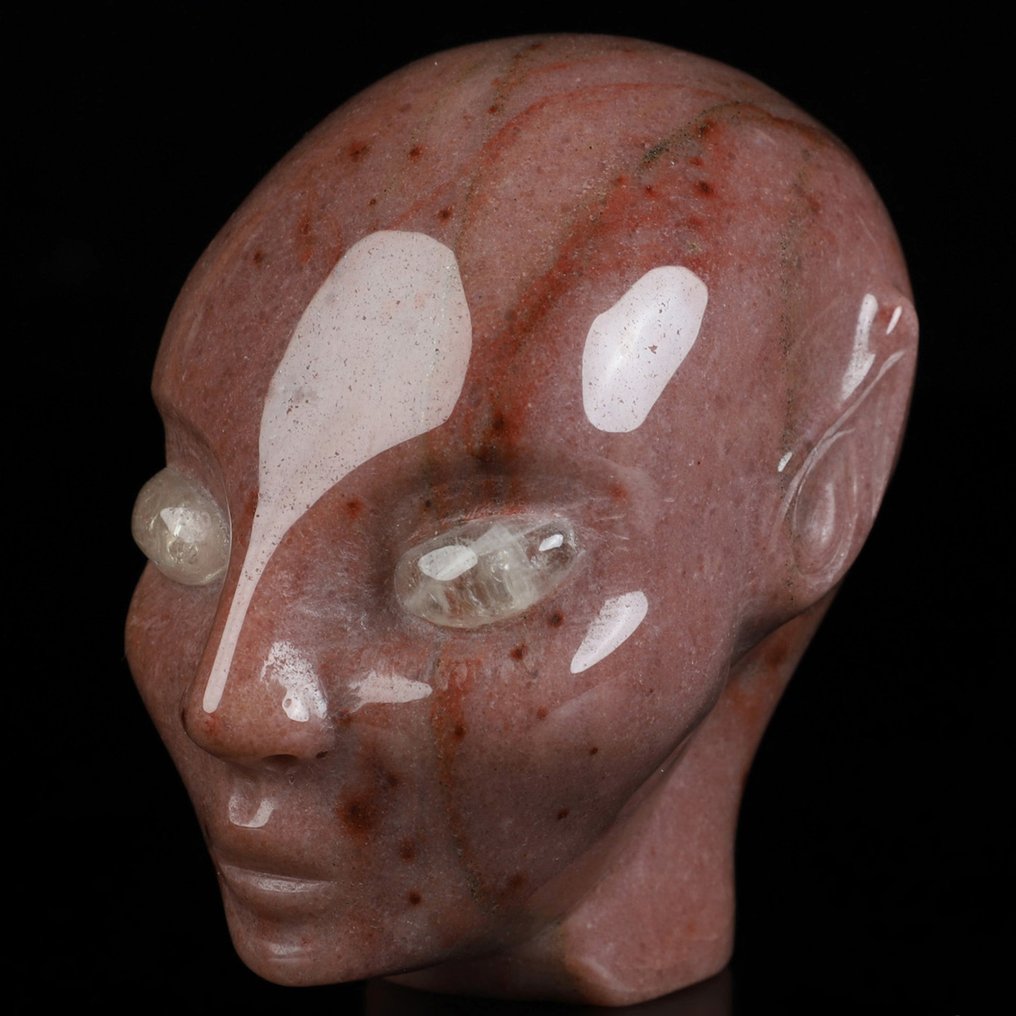 619 g aventurin a forma di teschio di elfo - 8,8 x 6,9 x 8,9 cm Teschio- 619 g #3.2