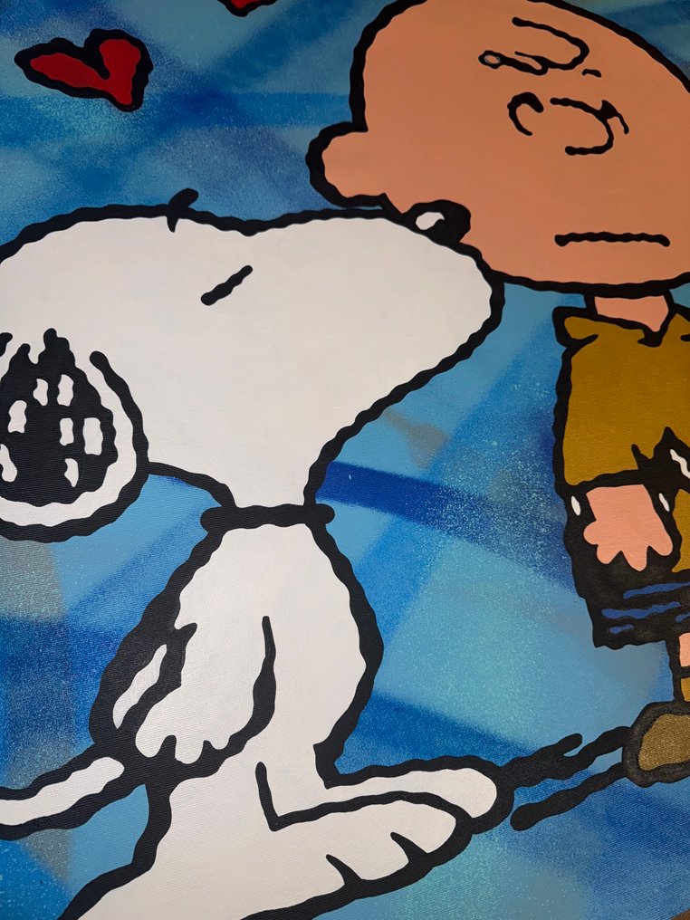 isem (1985) - Snoopy X Charlie Brown X friends (size XL : 100x80cm 100% hand paint) #4.3