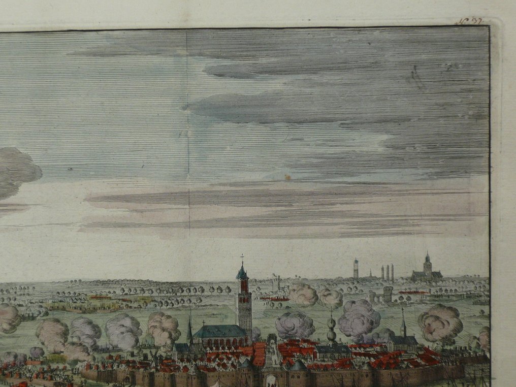 Holandia - Zaltbommel; Jan Luyken - Bommel door den Admirant belegert en door Prins Maurits geredt in den Jaere MDXCIX - 1681-1700 #3.2