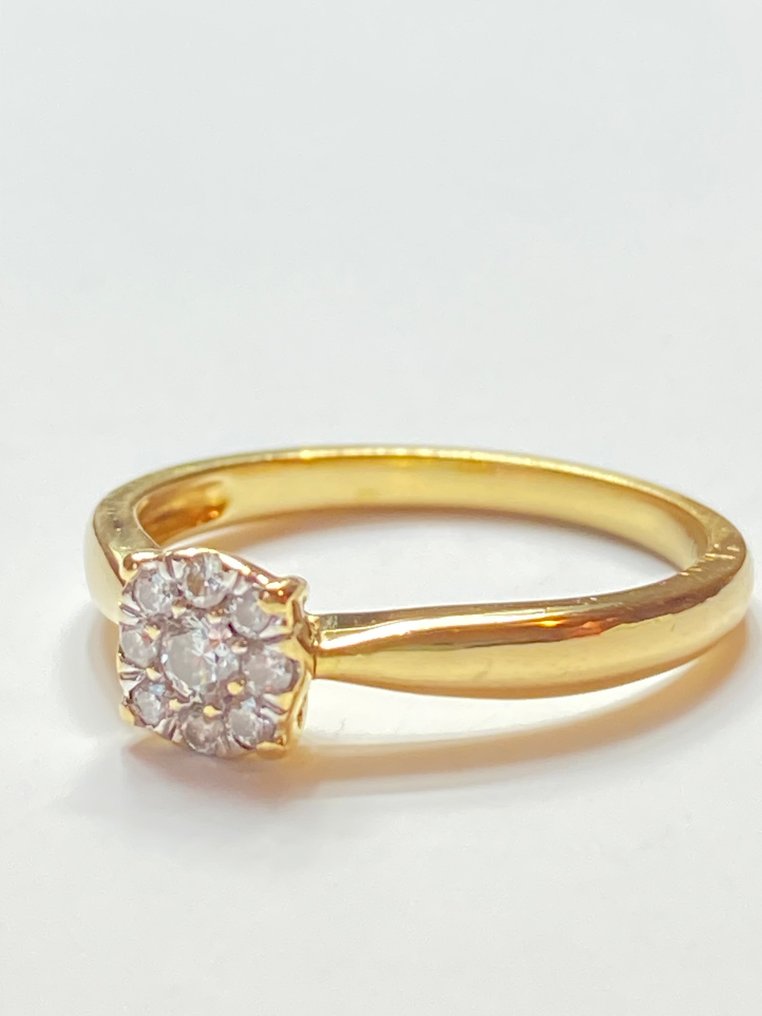 Ei pohjahintaa - Sormus - 18 kt. Keltakulta Timantti (Luonnollinen) #2.1