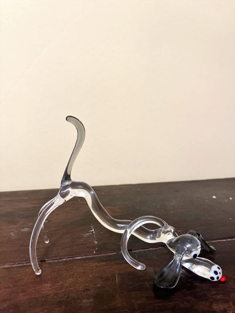 Άγαλμα, Cão estilizado / Vidro Gato e Rato - 15 cm - Γυαλί #2.1