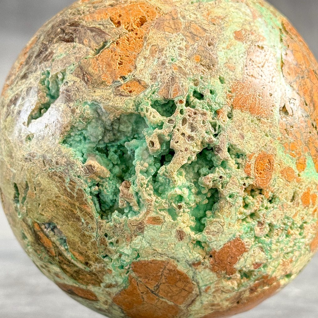 Ei varaustarjoustaan - upea pari vihreää Smithsonitea Pallot mukautetussa jalustassa- 2500 g #3.2