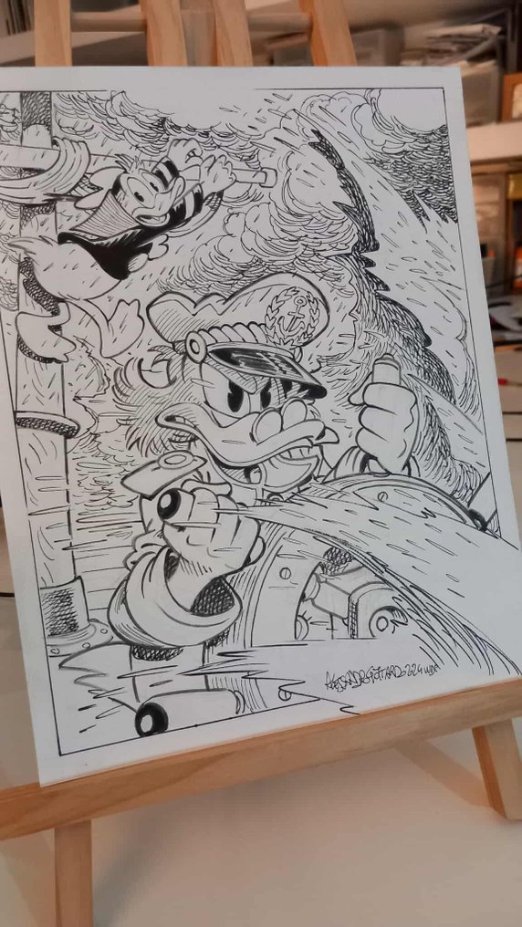 Alessandro Gottardo - 1 Original drawing - Uncle Scrooge, Donald Duck - "Veri Lupi di Mare" - 2024 #2.1