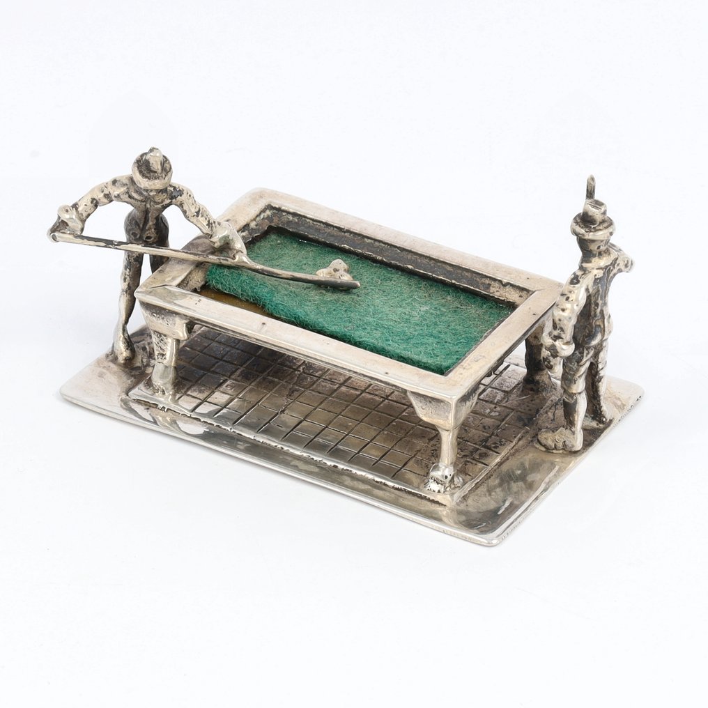 Biljarttafel - NO RESERVE - Figură în miniaturală - .833 argint #1.0
