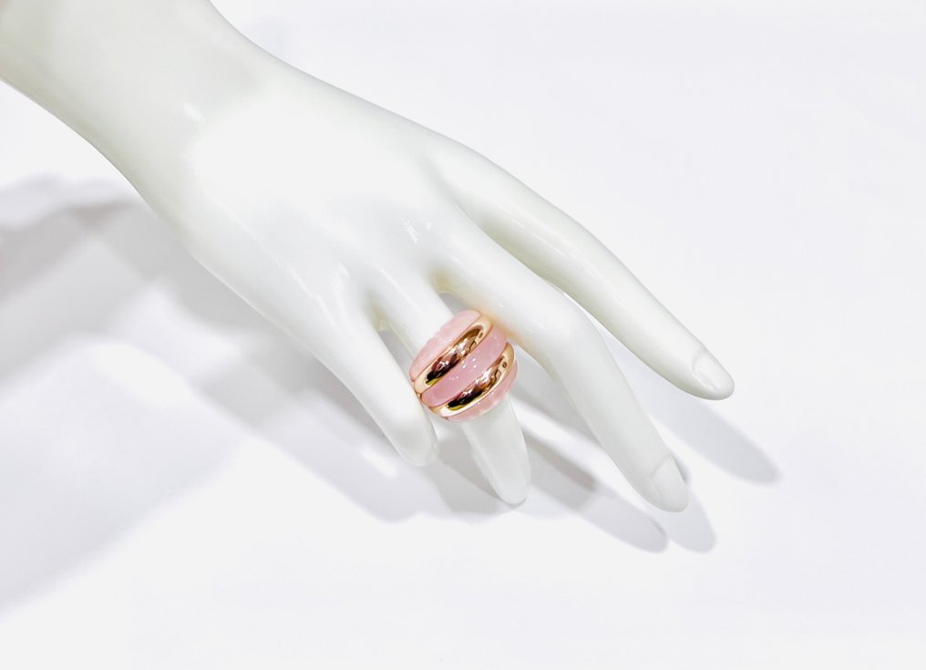 Nincs minimálár - Gyűrű Ezüst - rózsakvarc #1.0