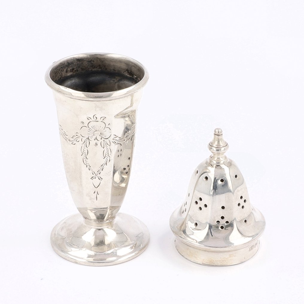 Emile Viner - Sheffield 1931 - Set di saliera e pepiera (2) - .925 argento #3.2