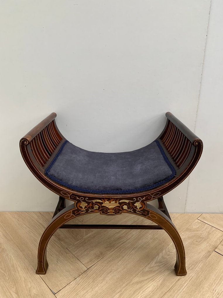 Stool - Mahogany - Edwardian Inlaid #3.2