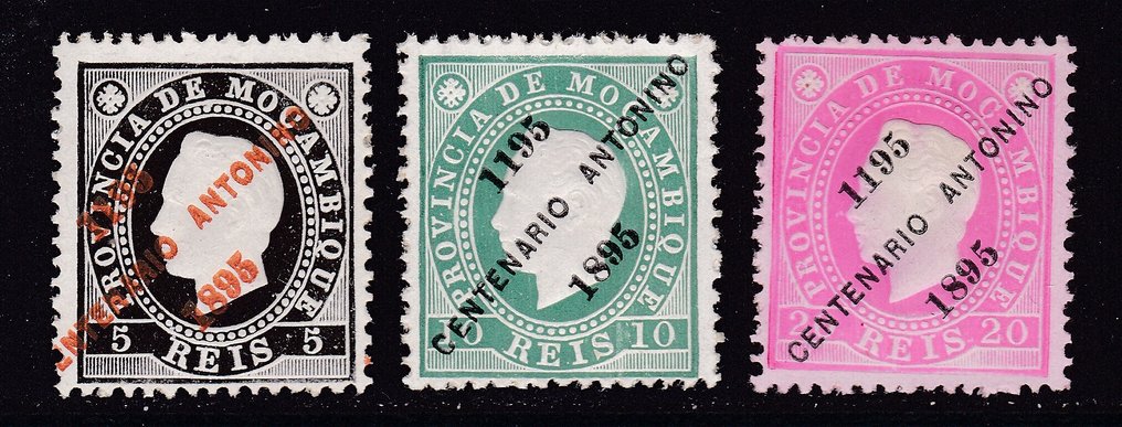 Πορτογαλία 1895 - Μοζαμβίκη 1895 - 7ο Επετειακό έτος γέννησης του Antonio de Padua - Yvert 43/51 #2.1