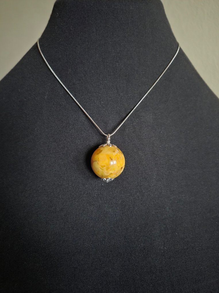 Bernstein kule anheng - Rav - 3.8 cm - 2.2 cm (Ingen reservasjonspris) #1.0