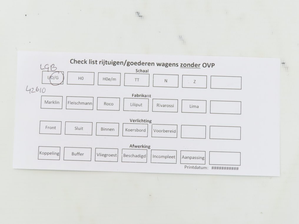 LGB G - 42610 - Τρένο μοντελισμού μεταφοράς εμπορευμάτων (1) - 2-τεμάχιο σετ με 4-άξονες χαμηλούς ανοιχτούς πίσω φορτηγούς με μπαλκόνι. - DR (DDR) #3.2