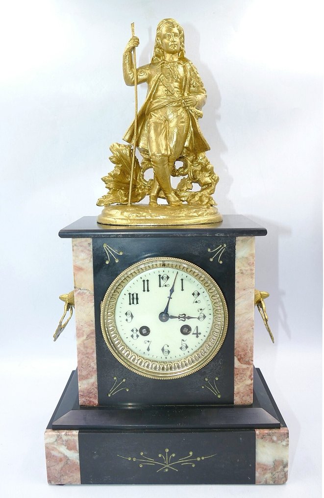 Klokke - Marmor, Råsink - 1850-1900 #1.0