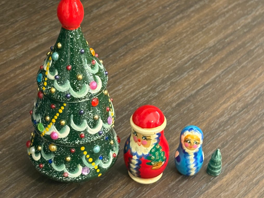Décoration de Noël - Bouleau - Ensemble de poupées russes pour sapin de Noël. #1.0